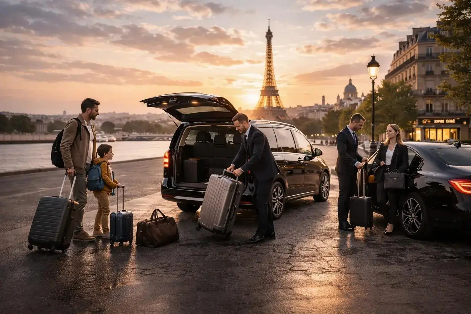 Immaculate interior styling of a premium Paris To Orly Transfer executive vehicle